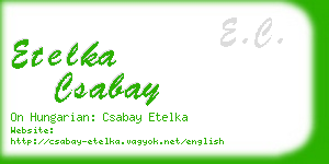 etelka csabay business card